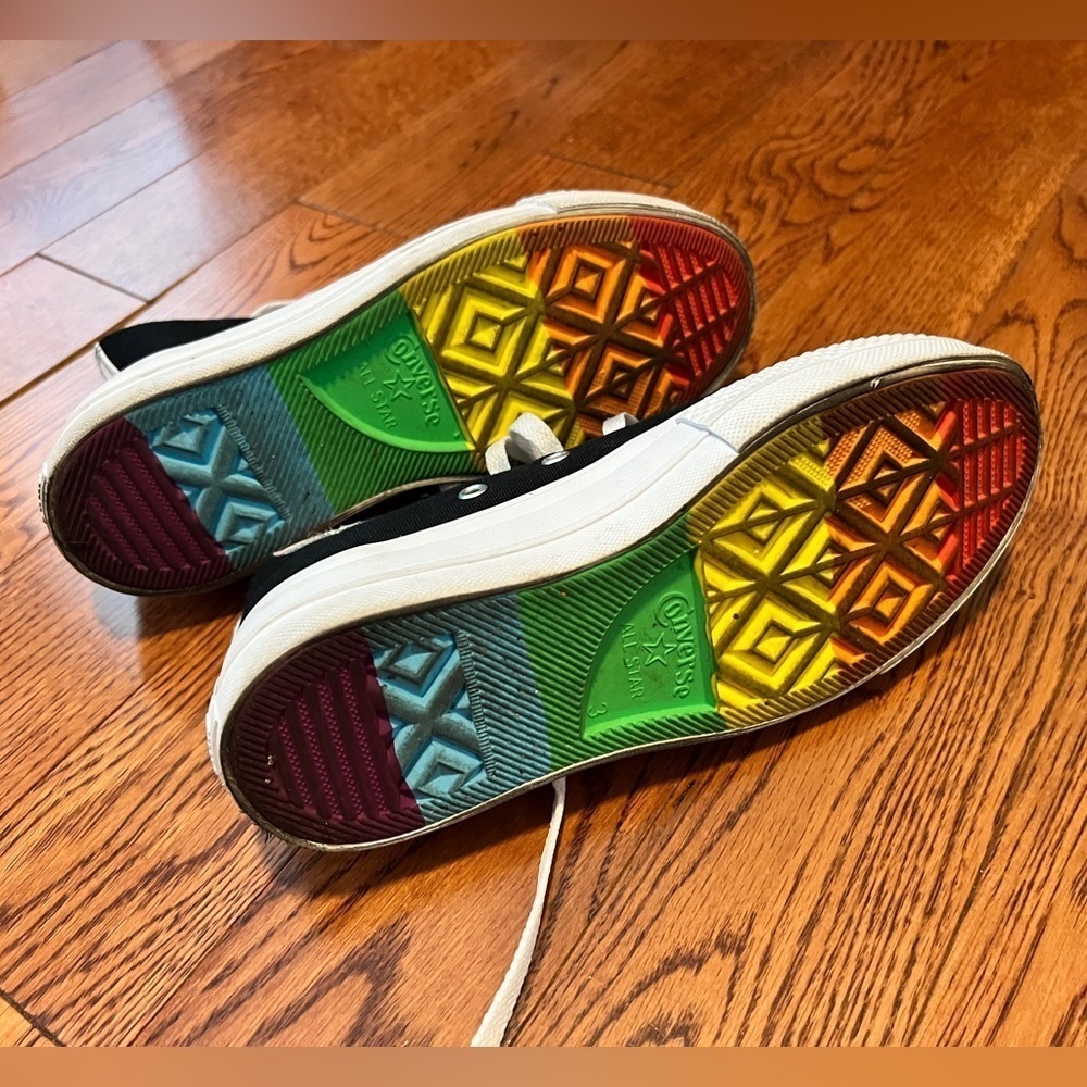 COPY - COPY - Custom Converse Pride LGBTQIA+ Platform Sneaker Sz M3/W5 - Chuck … - Picture 3 of 5